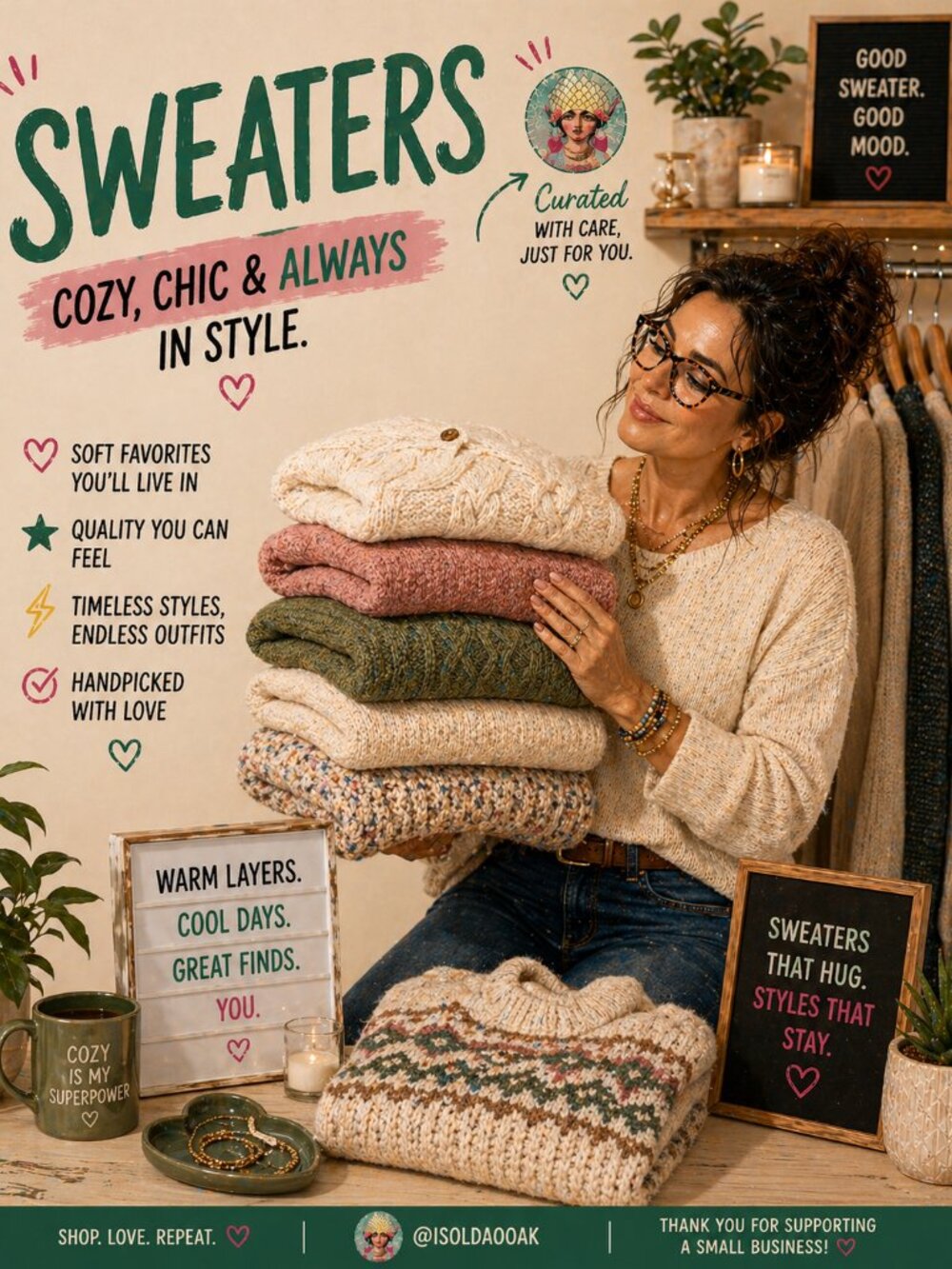 SWEATERS BY ISOLDA OOAK